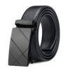 Dandali Mens Triangle Diamond Automatic Buckle Belt Wrapped Edge Scratch Resistant Trouser Belt, 120cm