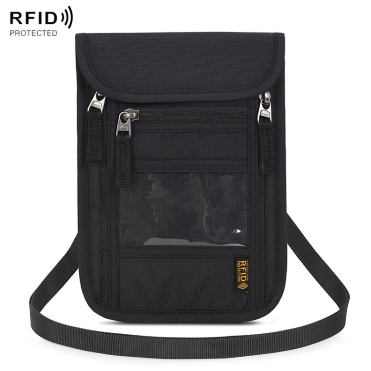Passport ID Bag Anti-Theft Brush Card Bag Multi-Functional Neck Cell Phone Bag