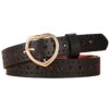 Dandali Ladies Microfiber Bottom Love Pin Buckle Belt Versatile Jeans Waistband, 105cm