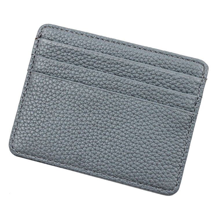 Lychee Pattern Multi-Card Slot Mini Card Holder Ultra-thin Coin Purse
