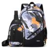2 In 1 Men Backpack Lightweight Outdoor Daypack Boys Bookbag With Chest Bag, Orange Honeycomb, Blue Honeycomb, Blue Football, Green Football, Brown Football