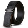 Crocodile Pattern Leather Men Business Belt Without Buckle, 115cm, 120cm, 125cm, 130cm