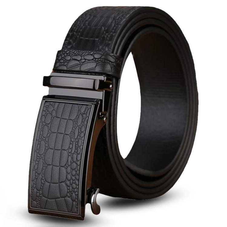 Crocodile Pattern Leather Men Business Belt Without Buckle, 115cm, 120cm, 125cm, 130cm