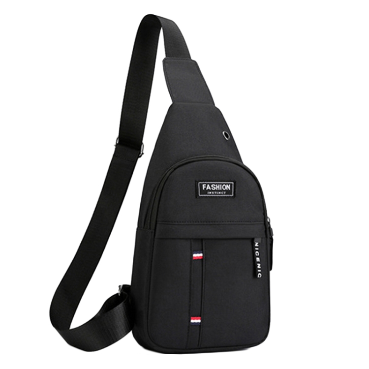 Men Chest Bag Casual Sports Shoulder Crossbody Bag Canvas Backpack, Black, Grey, Dark Blue