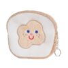 Cute Breakfast Cartoon Wallet Coin Lipstick Data Cable Storage Bag Purse, Fries, Bread, Milk, Beer, Yogurt, Hamburger