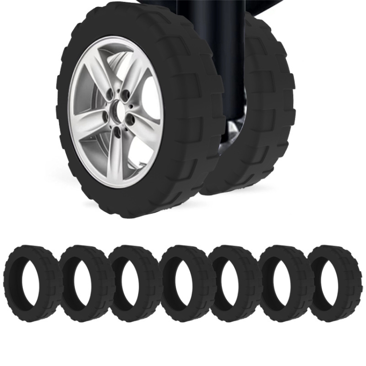 8pcs /Set Luggage Wheel Silicone Protective Cover Swivel Chair Wheel Sound Reducing Cover, Large 5-7cm Wheels, Small 4-5cm Wheels