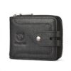 BULL CAPTAIN 232 RFID Anti-Theft Cowhide Men Zipper Wallet Vintage Business Card Holder