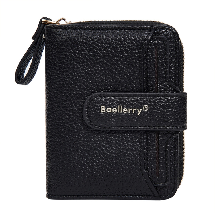 Baellerry N1915 Lychee Pattern Multi-card Slot Zipper Women Short Wallet