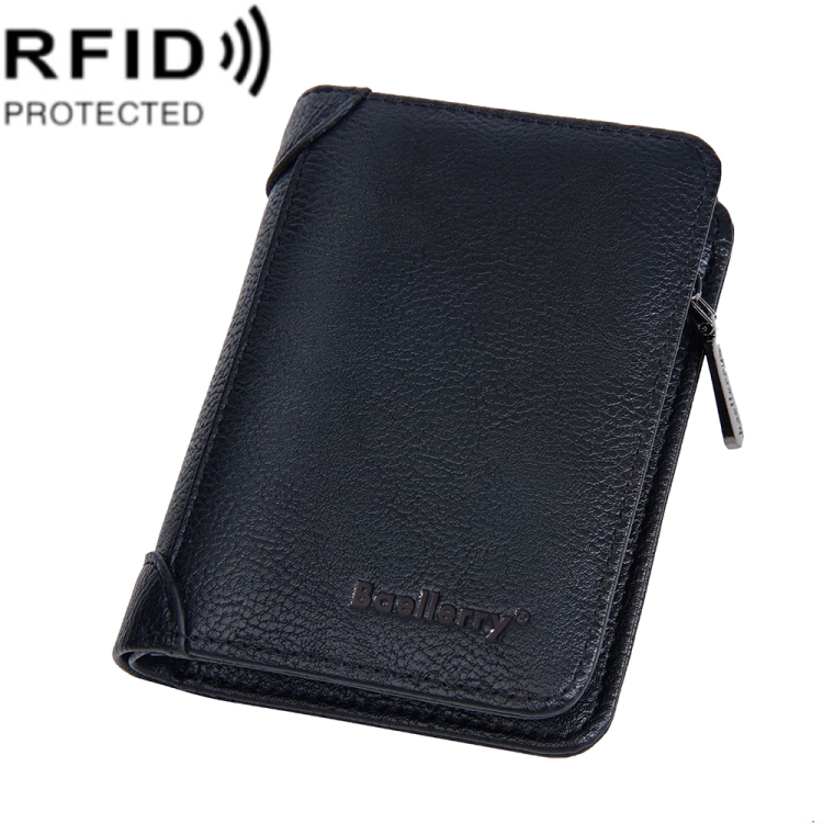 Baellerry DR113 RFID Anti-Theft Retro Multi-Card Slot Tri-Fold Short Wallet