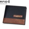 Baellerry DR112 RFID Anti-theft Splicing Horizontal Thin Zipper Wallet Card Holder