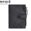 Baellerry D5113 RFID Anti-theft Tri-fold Zipper Short Wallet Coin Purse