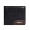 Baellerry D2405 Retro Two-fold Men Short Zipper Wallet Card Holder