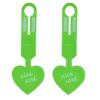 2pcs PVC Fluorescent Love Luggage Tag Baggage Tag Boarding Pass Checked Suitcase Anti-Lost Luggage Label