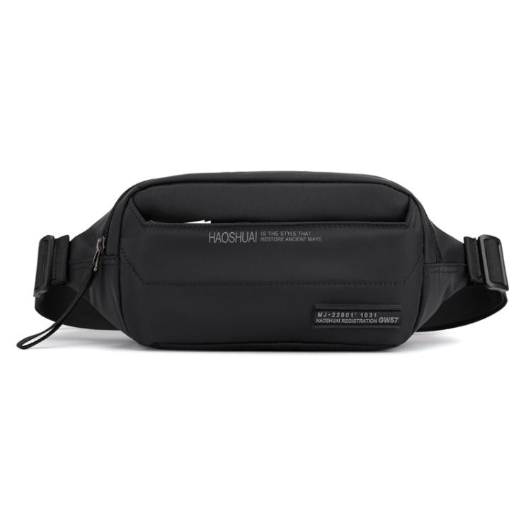 HAOSHUAI Men Outdoor Running Waist Bag Casual Chest Pouch Messenger Bag
