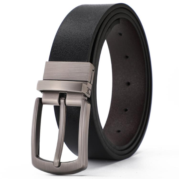 Dandali Rotatable Pin Buckle Men Leather Belt Leisure Belt, 115cm, 120cm, 130cm