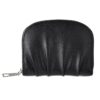 Women Wallet Pleated Sense PU Zipper Short Wallet Simple Solid Color Coin Purse