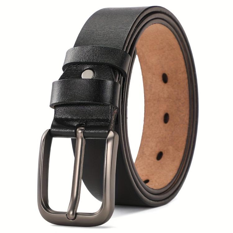 Dandali Men Antique Leather Pin Buckle Belt Casual Simple Pin Buckle Belt, 110cm, 115cm, 120cm, 125cm