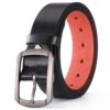 Dandali Men Alloy Pin Buckle Microfiber Belt Casual Jeans Belt, 110cm, 115cm, 120cm, 125cm