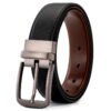 Dandali Men Leather Swivel Pin Buckle Dual Purpose Belt, 120cm