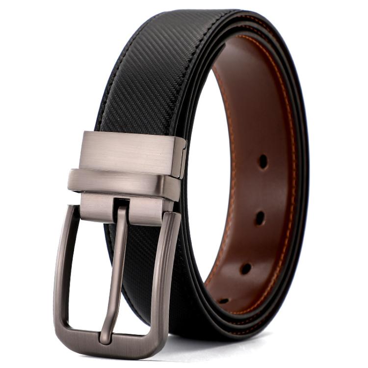 Dandali Men Leather Swivel Pin Buckle Dual Purpose Belt, 120cm