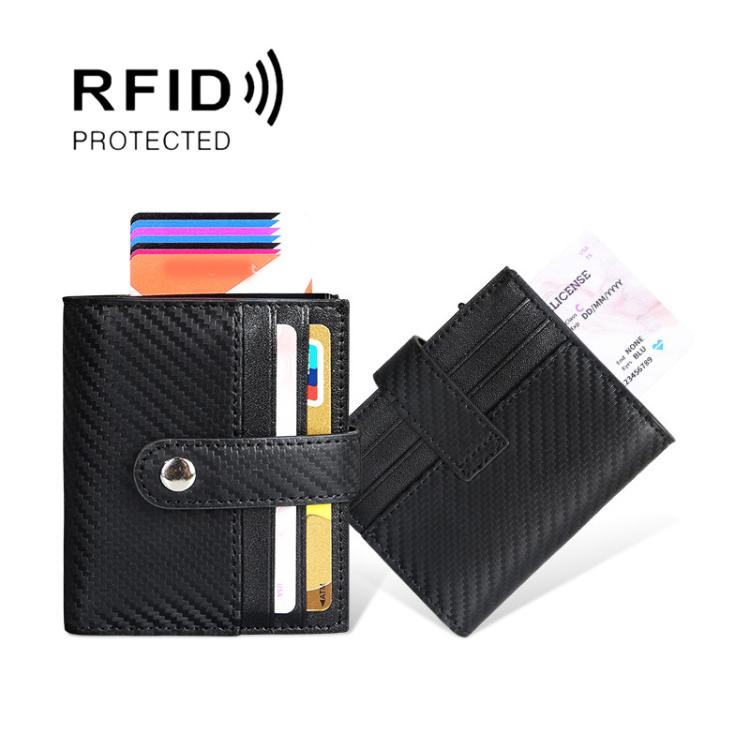 Pop-Up Aluminum Card Case RFID Blocking Metal Card Holder Wallet For Men and Women