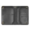 Genuine Leather Passport Card Holder ID/Boarding Pass Wallet with Card Slots & Ticket Pocket, Black, Brown, With Lanyard Black, With Lanyard Brown