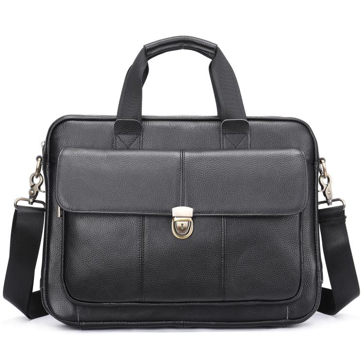 Men Briefcase Casual Retro Leather Handbag Large Capacity Business Laptop Bag