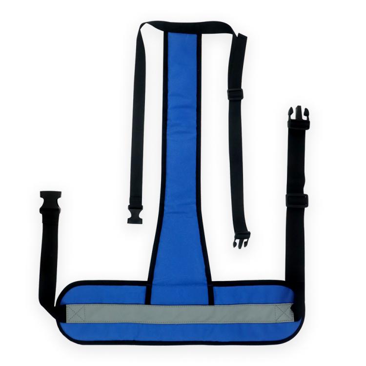 Breathable Elastic Mesh Adjustable Safety Buckle Wheelchair Safety Belt, Blue, Black
