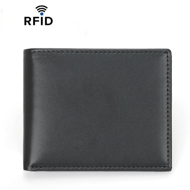 RFID Anti-Skimming Short Style Billfold Men Plain Weave Wallet, CQ-501 Ultrafiber Black, CQ-501 Ultrafiber Brown, CQ-501 Ultrafiber Coffee, YP-239 Leather Black