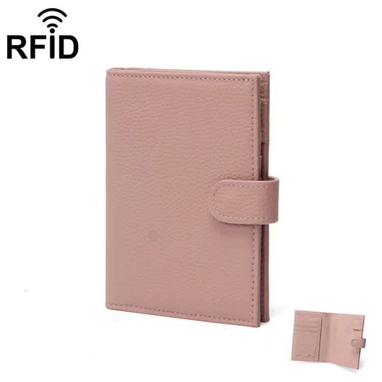 C5588 Leather Unisex Passport Holder Ultra-Thin RFID Multi-Functional Wallet