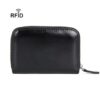 FQ666 Leather RFID Anti-Skimming Accordion Card Holder Multi-Card Slot ID Card Clip