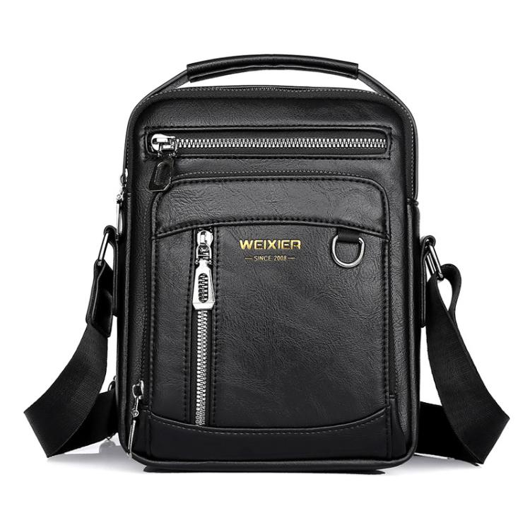 WEIXIER D845 Men Business Casual Commuting Bag Large-Capacity Handheld Crossbody Bag, Vertical Black, Vertical Light Brown, Vertical Dark Brown, Handheld Type Black, Handheld Type Light Brown, Handheld Type Dark Brown, Horizontal Black, Horizontal Brow...