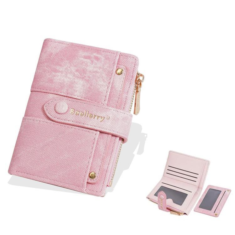 Baellerry N8354  Women Short Wallet Zipper Coin Bag Detachable Card Clip