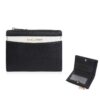 Baellerry N8351 Women Short PU Leather Wallet With Color-Blocking Design & Zipper Closure, Slim Compact Purse Card Holder