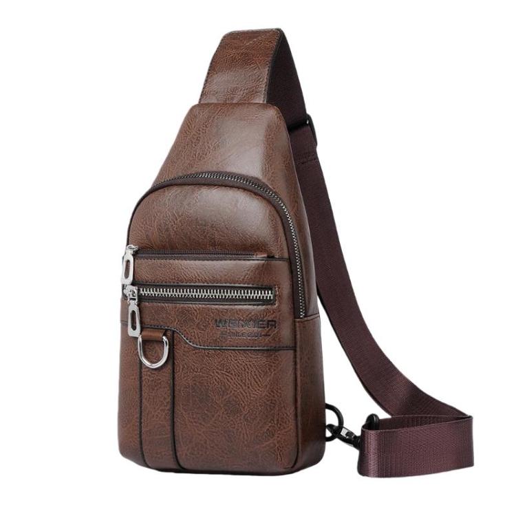 WEIXIER X463 Men Minimalist Chest Bag Lightweight Waterproof Crossbody Bag