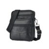 DEABOLAR 1140 Men Multi-Functional Crossbody Bag Belt-Wearable Leather Durable Zipper Shoulder Bag