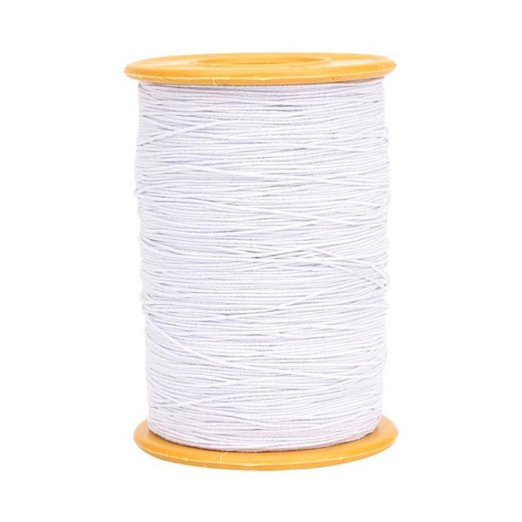 0.45mm Sewing Elastic Cord Rubber Band Core-coated Tag Elastic Thread, White, Gray, Black, Coffee, Navy
