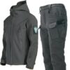 Sharkskin Softshell Fleece-lined Waterproof Windproof Cycling Hiking Suit, L, XL, XXL