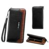 Baellerry C3167 Men Long Wallet Business Contrast-Color Zipper Clutch Multi-Card Slot Large Capacity Wallet