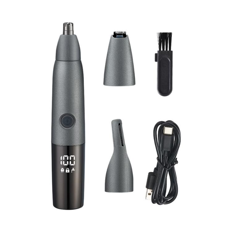 Fully Washable Digital Electric Nose Hair Trimmer, 3 In 1 Gray, 3 In 1 White, 4 In 1 Gray, 4 In 1 White