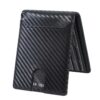 Baellerry D5123 Men Business ID Card Holder Minimalist Carbon Fiber Multi-Card Slot Card Clip