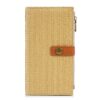 Baellerry N2348 Women Long Wallet Vintage Multi-Card Holder With Zipper Straw-Weave Texture Clutch