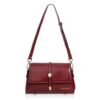 Baellerry N8943 Vintage Waxed Leather Women Small Square Bag With Metal Buckle Single-Shoulder Crossbody Bag