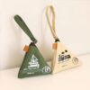2pcs Retro Zongzi-Shaped Coin Purse Mini Canvas Coin Bag