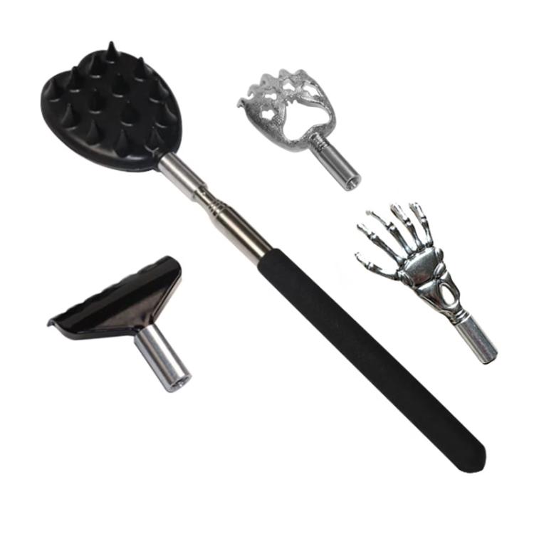 Extendable Stainless Steel Long-handled Portable Handheld Back Scratcher, 4pcs /Set