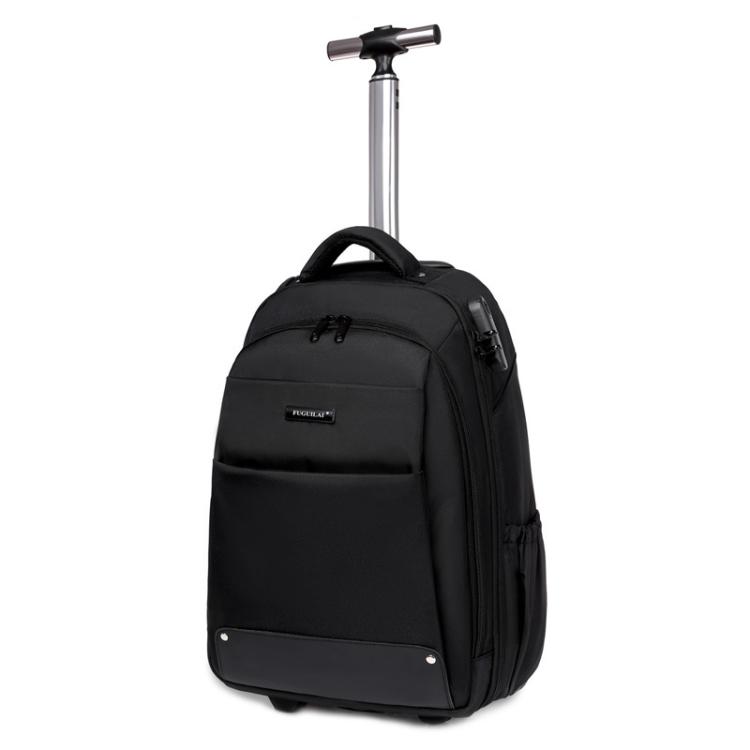 FUGUILAI Wheeled Backpack with Hideable Wheels & Straps, TSA Lock & 2-Stage Telescopic Handle Trolley Backpack for Business Travel, 8800A Black, 8800A Deep Blue, 8800A Light Gray