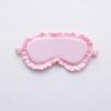 Faux Silk Satin Sleep Mask with Ruffle Edge Soft Breathable Eye Mask Light Blocking Blindfold with Elastic Strap
