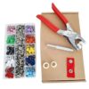 5-Claw Snap Buttons For Clothing Metal Snap Fastener Kit, 100 Hollow+100 Solid+Tools, 100 Hollow+100 Solid+15-Slot Storage Box, 50 Hollow+50 Solid+Tools, 50 Hollow+50 Solid+15-Slot Storage Box
