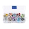 5mm Metal Eyelets For Clothing, Shoes & Belts, 10-Slot Storage Box, With Pliers Aircraft Packaging, With Pliers OPP Bag