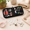 27pcs /Set Portable Sewing Kit Mini Sewing Supplies with 14 Colors Thread, Scissors, Tape Measure, Needles & Case, Travel Sewing Kit for Beginners